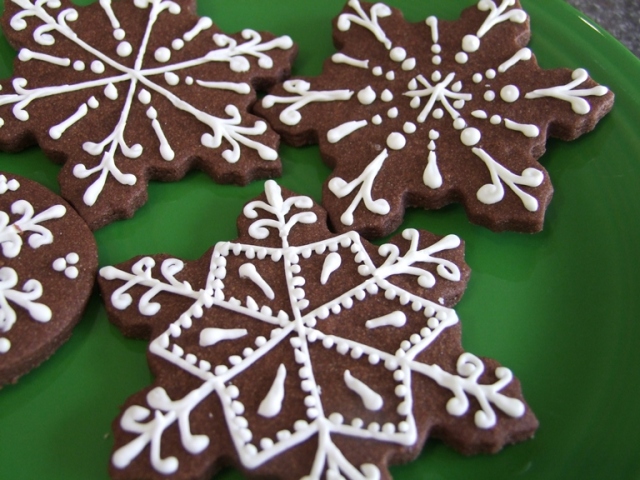 Chocolate snowflakes