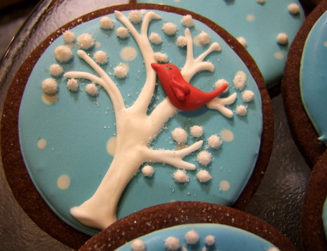 Winter forest cookies