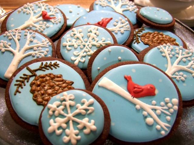 Winter forest cookies
